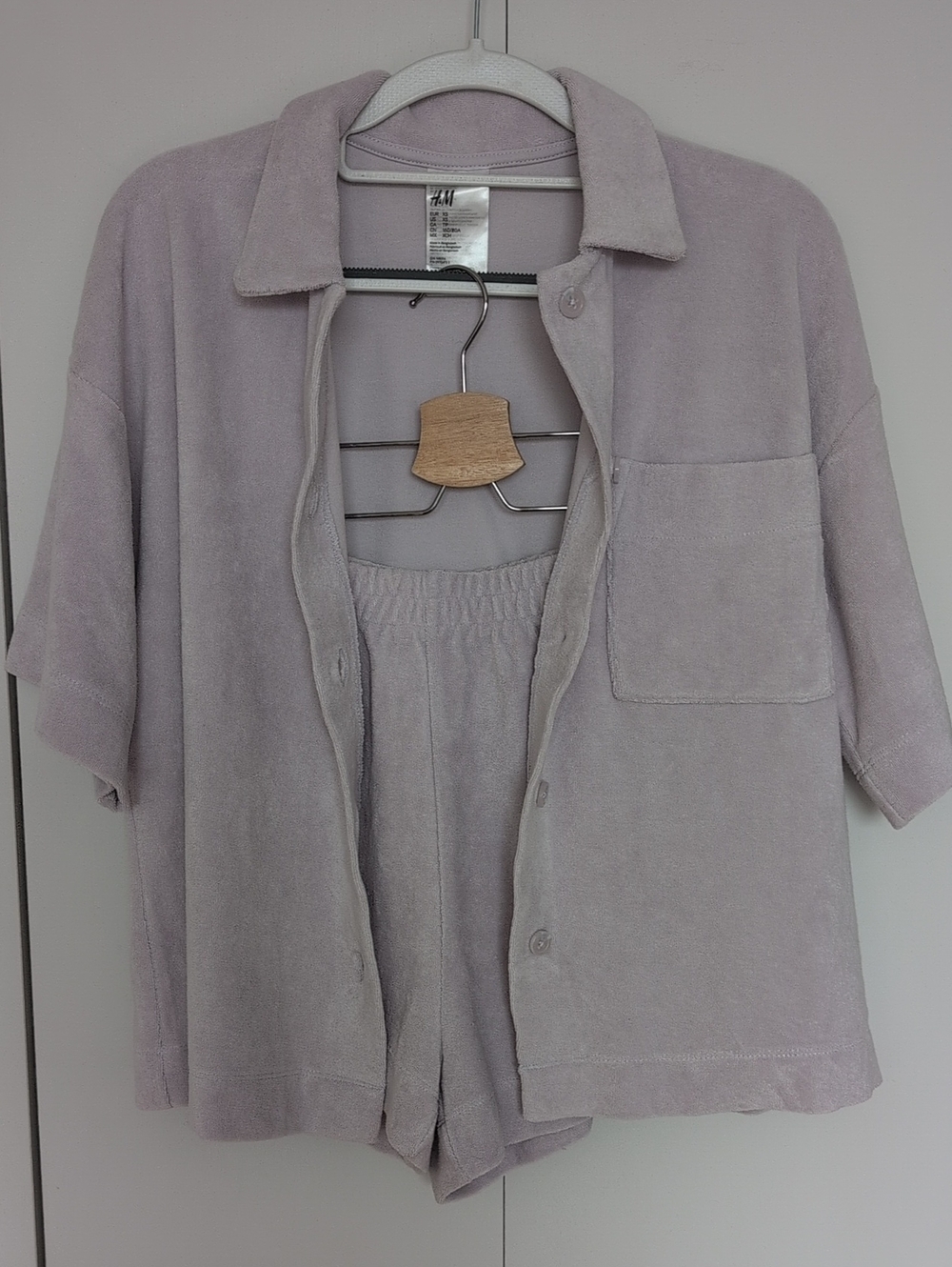 2/$50💜H&M Dusty Lavender Terry Short Set